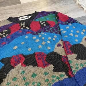 vintage northern isles hand knit sweater 90s M/L hand knit